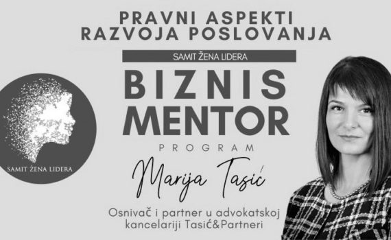 Marija Tasić održala mentoring sesiju „Pravni aspekti razvoja poslovanja”